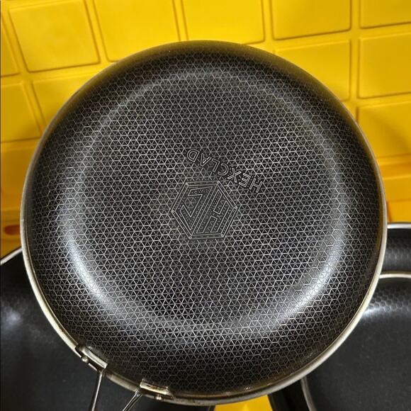 HEXCLAD 4 Piece Nonstick Stainless Steel Frying Pan Set 8 10 12 Wok $600 - Picture 8 of 11